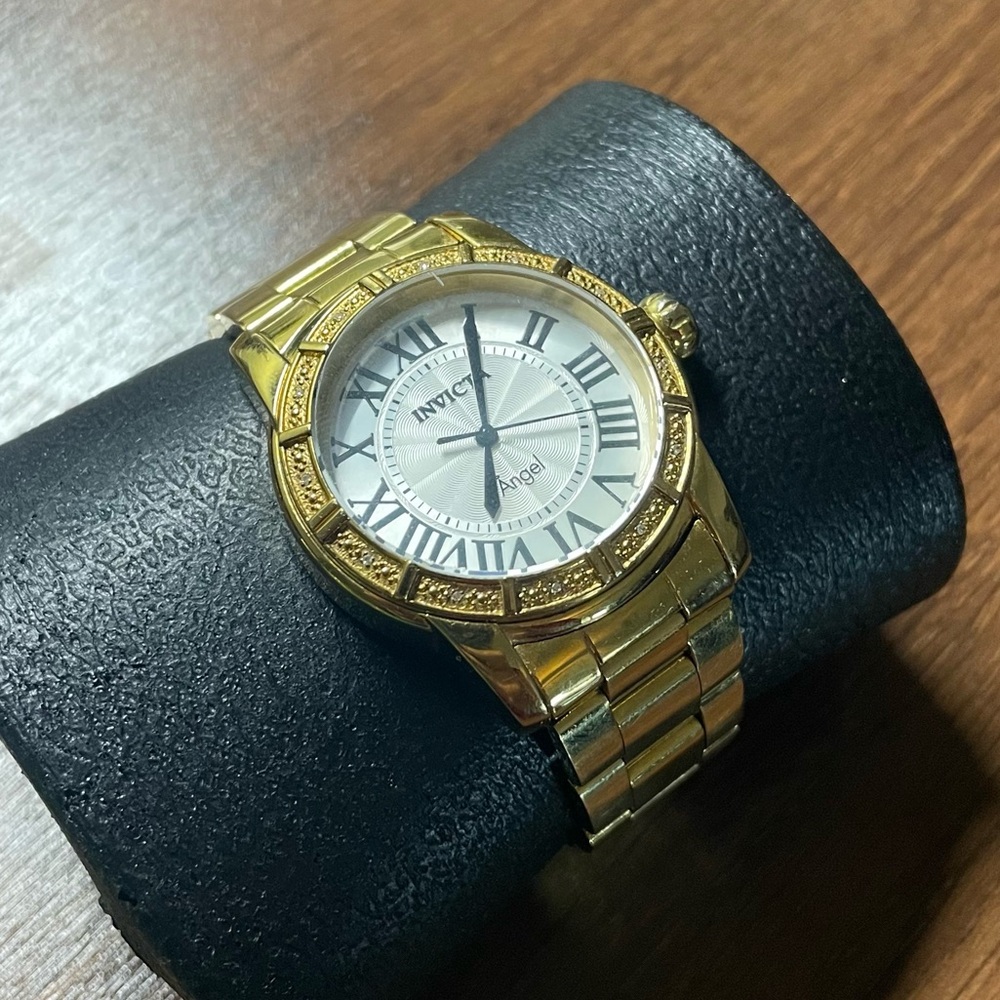 Invicta Angel Watch *Real Diamonds* *18k Gold Plated*